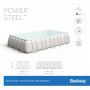 Каркасный бассейн Power Steel 956х488х132см, 52231л, песч.фил.-нас. 8327л/ч, лестн., тент, Bestway 56623 BW