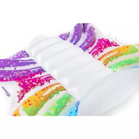 Надувной матрас-плот для плавания 294х193см "Радуга" с ручками, до 90кг, Bestway 43261 BW