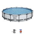 Каркасный бассейн Steel Pro Max 427х84см, 10220л, фил.-насос 2006л/ч, Bestway 56595 BW