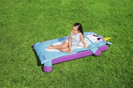 Детский надувной матрас 76х132х10см "Единорог" со спальным мешком, Bestway 68111 BW