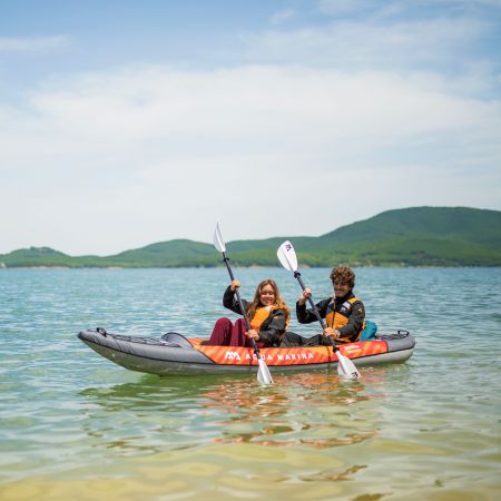 Надувная байдарка "Memba-390" 390x90см, весла, сиденья, киль, сумка, до 180кг, Aqua Marina ME-390