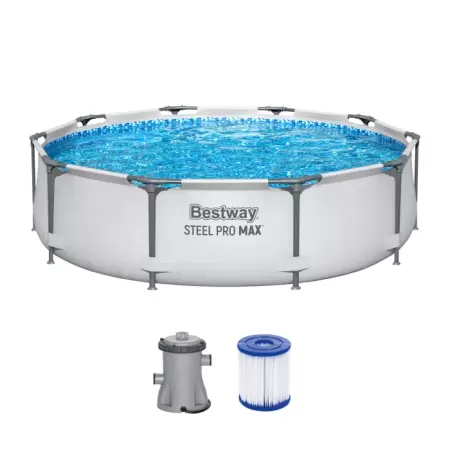 Каркасный бассейн Steel Pro Max 305х76см, 4678л, фил.-насос 1249л/ч, Bestway 56408 BW