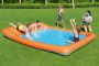 Игровой бассейн 341x213x38см "Скользящий Всплеск" с разбрызгивателем и горкой, 602л, от 2 лет, Bestway 53080 BW
