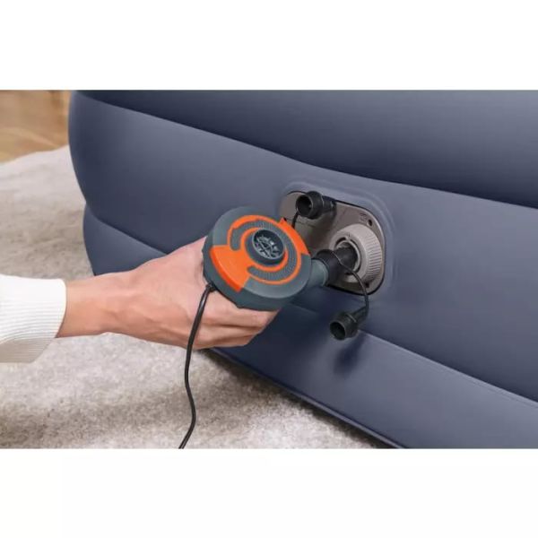 Надувная кровать 152х226х84(46)см "SleekFlow" с изголовьем, встр.нас. 220В, Bestway 67923 BW