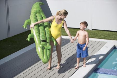 Надувная игрушка-наездник 203х117см "Крокодил" с ручкой, до 45кг, от 3 лет, Bestway 41011 BW