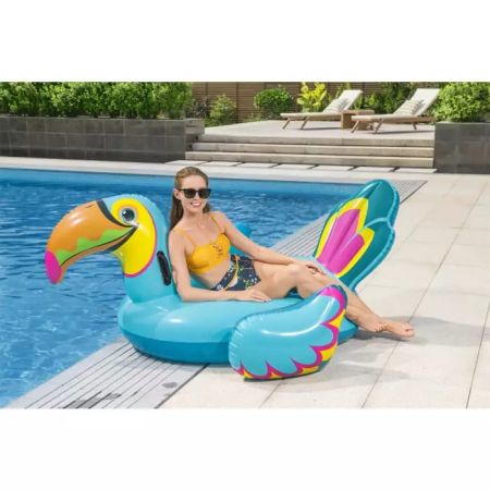 Надувной матрас-плот для плавания 207х150см "Тукан" с ручками, до 90кг, от 12 лет, Bestway 41126 BW