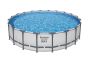 Каркасный бассейн Steel Pro Max 610x132см, 33240 л, фил.-нас. 9463 л\ч, лестн, тент, Bestway 561FM BW