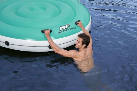 Надувной матрас-остров 277х262см (275х255х65см) "Kick Back" с ручками и подстаканниками, до 450кг, Bestway 43522 BW