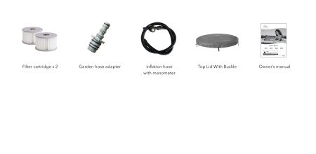 СПА-бассейн 204х70см "Pebble" 930л, круглый, аэромассаж, MSpa LR062-GR