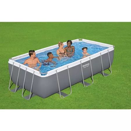 Каркасный бассейн Power Steel 404х201х100см, 6478л, песч.фил.-нас. 2006л/ч, лестница, Bestway 56442 BW