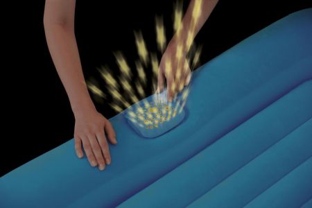 Детский надувной матрас 76х132х46см со спинкой и подсветкой, Bestway 93546 BW