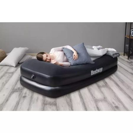 Надувная кровать 97х191х46см "Premium with Sidewinder" эл.насос 220В, до 150кг, Bestway 67381 BW