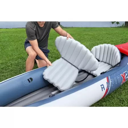 Надувной каяк "Kajak-Set Rapid X2" 321x100x44см, алюм.вёсла 230см, насос, до 220кг, Bestway 65077 BW
