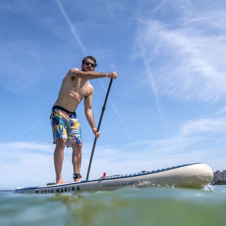 SUP-доска "Magma" 340х84х15см, насос, весло, лиш, киль, ремнабор, сумка, до 150кг, Aqua Marina BT-23MAP