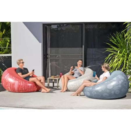 Надувное кресло 112х112х66см "Inflate-A-Chair" 3 цвета, Bestway 75052 BW