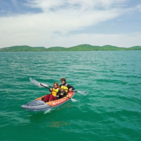 Надувная байдарка "Memba-390" 390x90см, весла, сиденья, киль, сумка, до 180кг, Aqua Marina ME-390