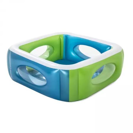 Детский надувной бассейн 168х168х56см с окошками, 565л, от 6 лет, Bestway 51132 BW