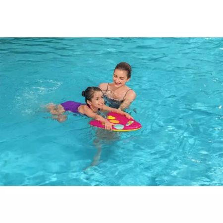 Доска для плавания 42х32х3.5см с ткан.покрытием, 3-6 лет, 2 цвета, Bestway 32155 BW