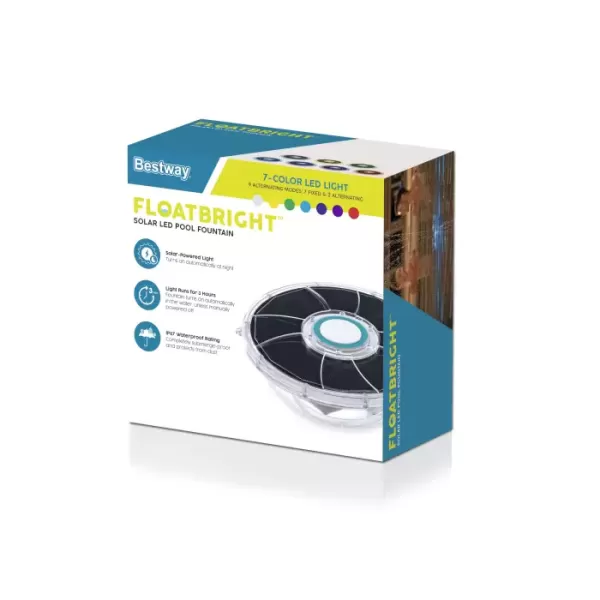 Плавающий фонтан с подсветкой "FloatBright Solar LED Pool Fountain" на солн.батареях с аккумулятором, Bestway 58849 BW