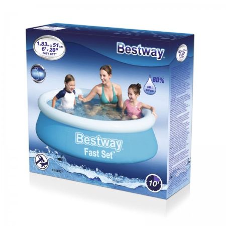 Бассейн Fast Set 183х51см, 940л, Bestway 57392 BW