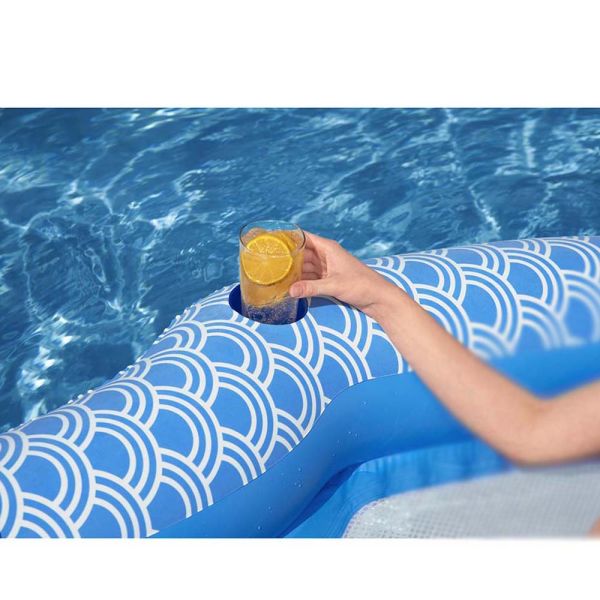 Надувной матрас-шезлонг для плавания 178х117см с сеткой, до 90кг, Bestway 43554 BW