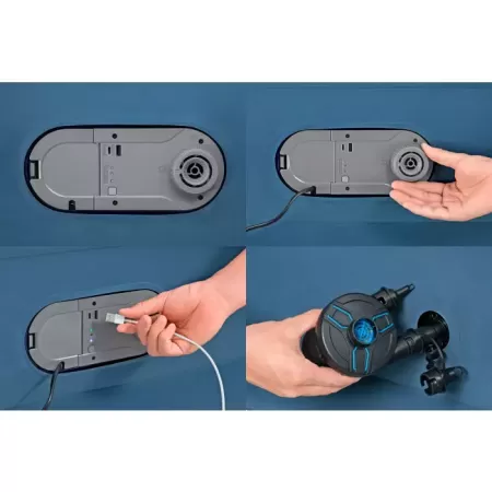 Надувная кровать 152х203х46см "AlwayzAire" встр.насос 220В с автоподкачкой, до 300кг, Bestway 67624 BW