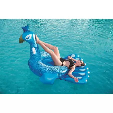 Надувной матрас-плот для плавания 198х164см "Павлин" с ручками, до 90кг, от 12 лет, Bestway 41101 BW