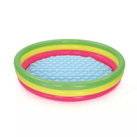 Детский надувной бассейн 152х30см "Лето" с надувным дном, 211л, от 2 лет, Bestway 51103 BW