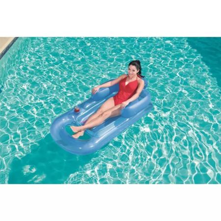 Надувной матрас-кресло для плавания 161х84м с окном, до 90кг, 2 цвета, Bestway 43028 BW