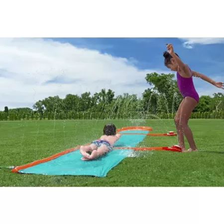 Водная дорожка 488см "StompBlast Single Slide" однополосная, от 3 лет, Bestway 52718 BW