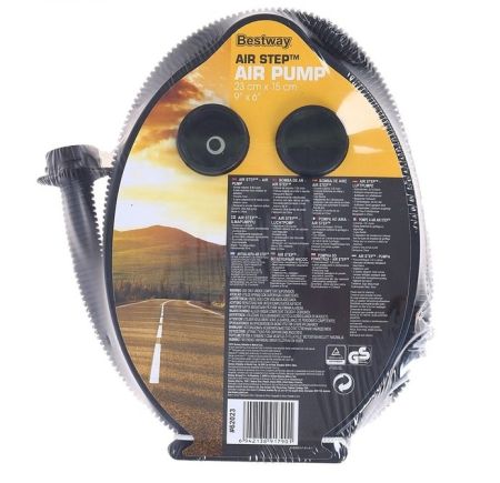 Насос ножной 23х15см, 0.8л/цикл, шланг с 3-мя насадками, Bestway 62023 BW