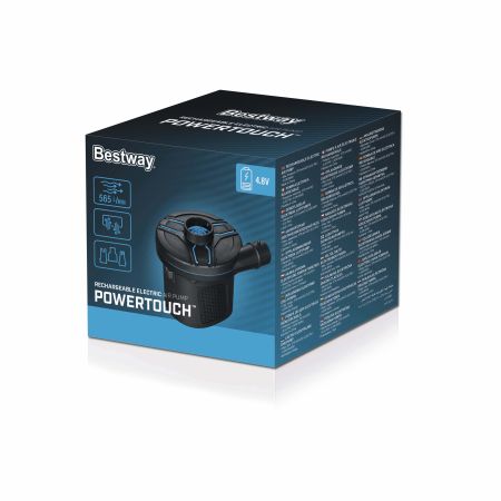 Насос электрический 4.8В на аккумуляторах , 565 л/мин, USB провод, 3 насадки, Bestway 62260 BW