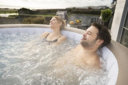 СПА-бассейн 146/196х71см "Palm Springs AirJet" 916л, круглый, аэромассаж, Bestway 60017 BW