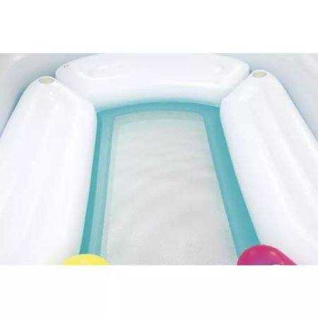 Надувной матрас-остров для плавания 590х404см "Единорог" с ручками и подстаканниками, до 540кг, Bestway 43228 BW