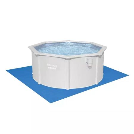 Стальной бассейн Hydrium 300х120см, 7630л, песч.фил.-нас. 3028л/ч, лестн., тент, подст., попл.-доз., Bestway 56566 BW