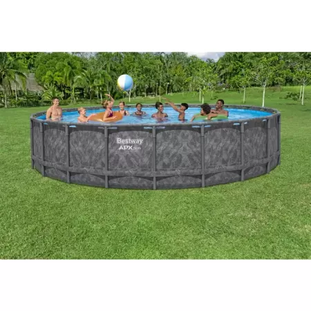 Каркасный бассейн 671х132см "APX 365", 40377л, песочный фильтр-насос, лестница, тент, полисферы, Bestway 561JZ BW