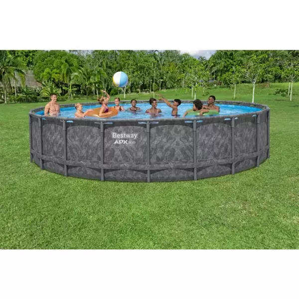 Каркасный бассейн 671х132см "APX 365", 40377л, песочный фильтр-насос, лестница, тент, полисферы, Bestway 561JZ BW