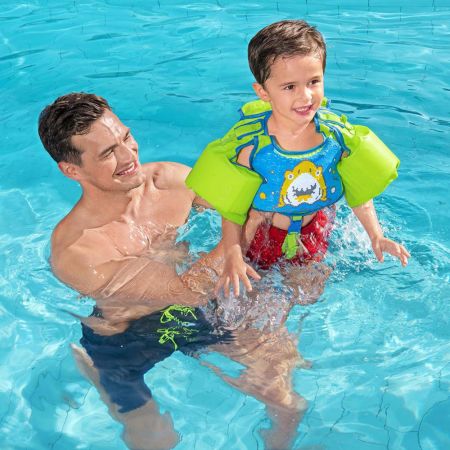 Жилет для плавания с рукавами, пенопл.встав., 18-30кг, 3-6 лет, 2 цвета, Bestway 32257 BW