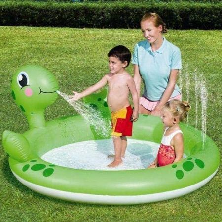 Игровой бассейн 180х152х66см "Черепаха" с разбрызгивателем, 135л, Bestway 53042 BW