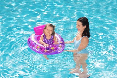 Надувные водные ходунки 76х65см со спинкой, 6-18 мес, 2 вида, Bestway 34126 BW