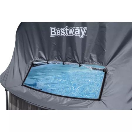 Каркасный бассейн Steel Pro Max 366х122см, 10250л, с навесом, фил.-насос 2006л/ч, лестница, тент, Bestway 5619K BW