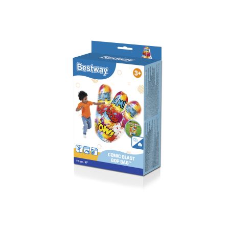 Надувная игрушка-неваляшка 119см "Яркий взрыв", от 3 лет, Bestway 52630 BW