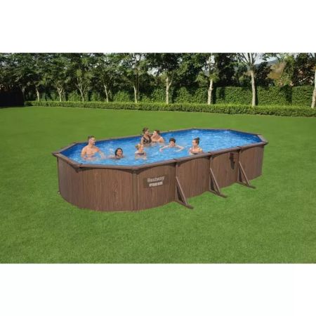 Каркасный бассейн 732х366х130см, композит, 27090л, песч.фил.-нас. 5678л\ч, лестн, тент, подст., Bestway 561CW BW