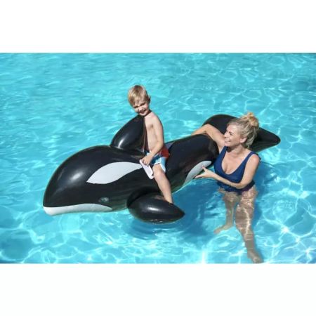 Надувная игрушка-наездник 203х102см "Кит" с ручками, до 45кг, от 3 лет, Bestway 41009 BW