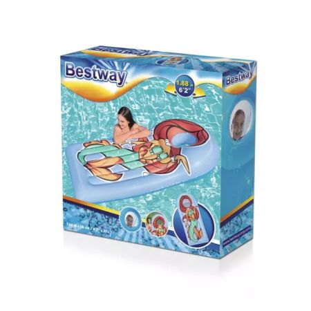 Надувной матрас для плавания 188х89см "Face Flip" до 90кг, 2 вида, Bestway 43421 BW