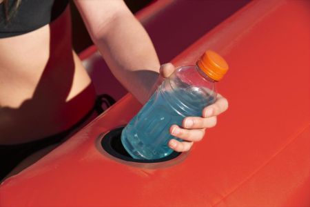 Надувной матрас-остров для плавания 381x262см "Красный грузовик" с ручками и подст., до 540кг, Bestway 43304 BW