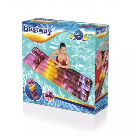 Надувной матрас для плавания 183х71см "Морской закат", до 90кг, 2 вида, Bestway 43416 BW