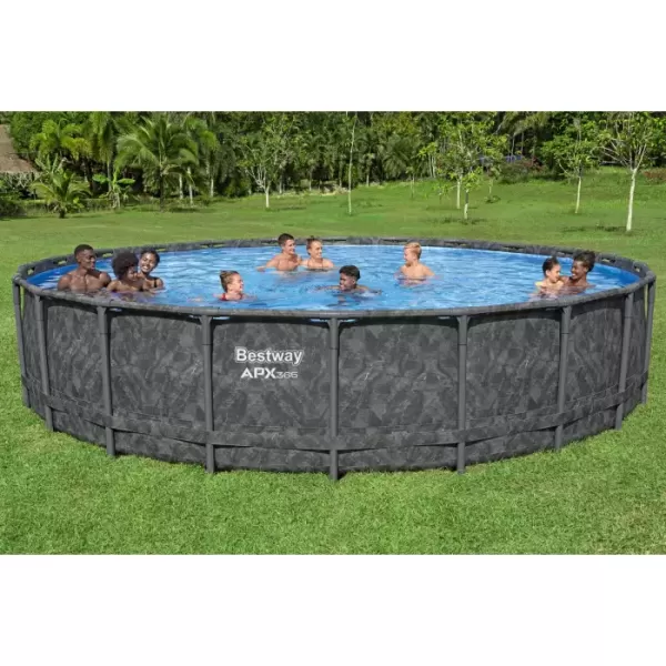 Каркасный бассейн 671х132см "APX 365", 40377л, песочный фильтр-насос, лестница, тент, полисферы, Bestway 561JZ BW