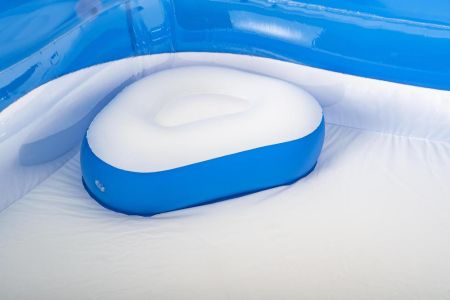 Детский надувной бассейн 213х206х69см с сиденьем, подголовником и подстаканником, 575л, от 6 лет, Bestway 54153 BW
