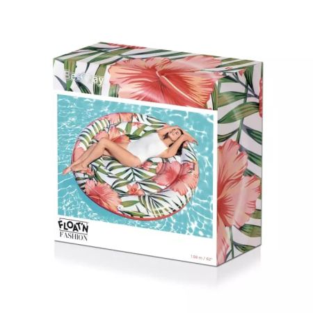 Надувной матрас-остров для плавания 158см "Тропические пальмы" до 90кг, Bestway 43410 BW